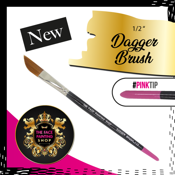 The Face Painting Shop 1-2 Inch Dagger Brush The Face Painting Shop 1-2 Inch Dagger Brush (1/2 DAGGER BRUSH)